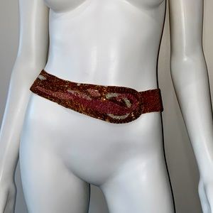 Vintage Beaded Clasp Belt